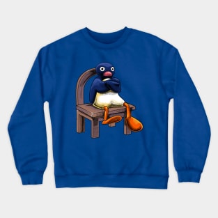 Angry Penguin Meme Crewneck Sweatshirt